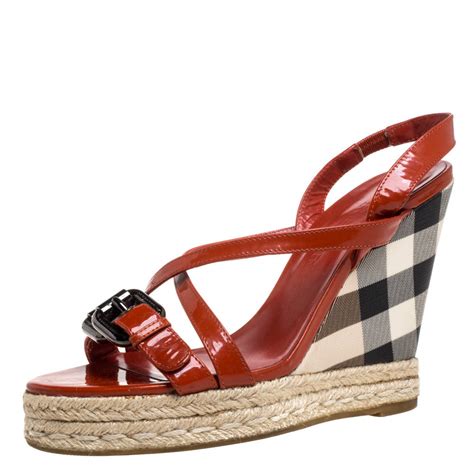 Burberry wedge sandals size 38